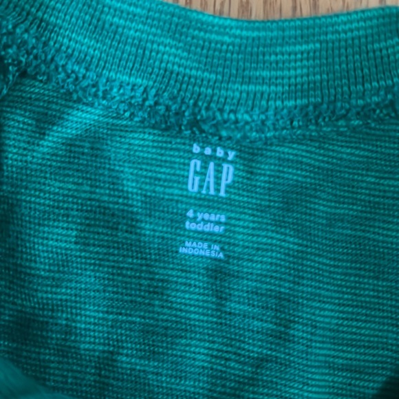 Gap NWT Lot of 2. Heathered Henley Long Sleeve Tees. Green & Light Blue - Picture 10 of 13